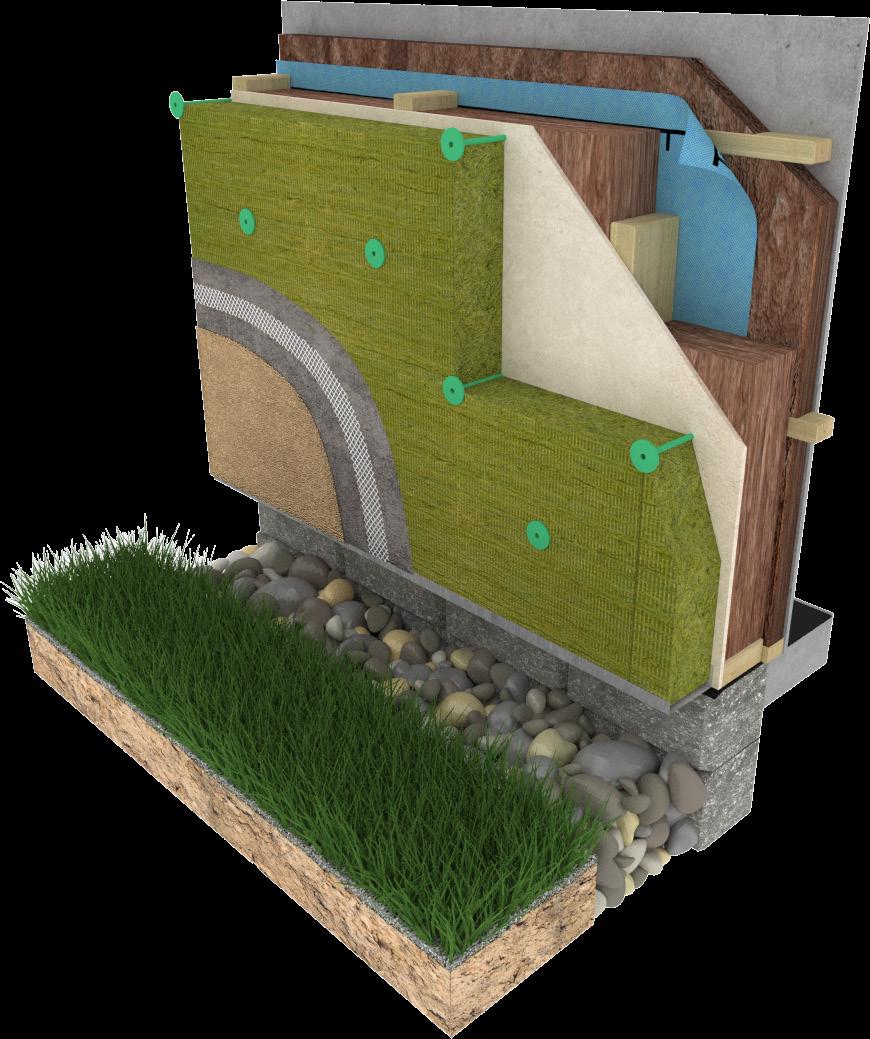 Bezspoinowy system ocieplania ścian zewnętrznych może być z równie dużym powodzeniem stosowany na powierzchni ścian szkieletowych zarówno prefabrykowanych, jak i wykonywanych na miejscu budowy.
