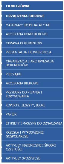 1. Sklep dla niezalogowanych Częśd ISS dostępna dla użytkowników, którzy weszli na stronę ISS i nie zalogowali się. 1.1. Nawigacja po kategoriach Produkty w serwisie przypisane są do poszczególnych kategorii.