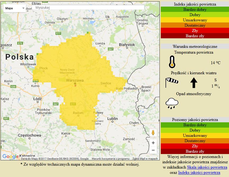 [w µg/m 3 ] na automatycznych stacjach