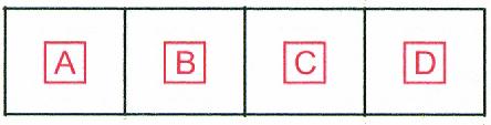 8. Do każdego zadania podane są cztery możliwe odpowiedzi: A, B, C, D. Odpowiada im następujący układ kratek w KARCIE ODPOWIEDZI: 9. Tylko jedna odpowiedź jest poprawna. 10.