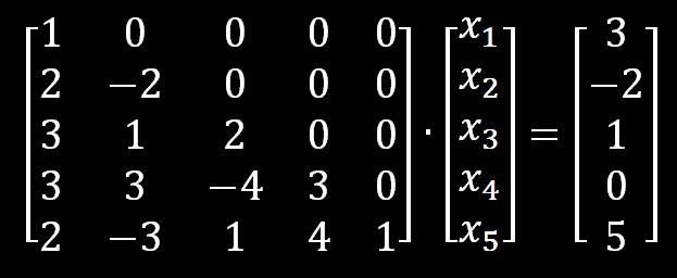 Przykład 1 11 Rozkłady LU Rozwiązanie układu równań liniowych przy