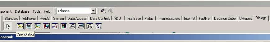 rys.3 13. Wśród komponentów odszukaj OpenDialog. 14. Umieść go na formatce.
