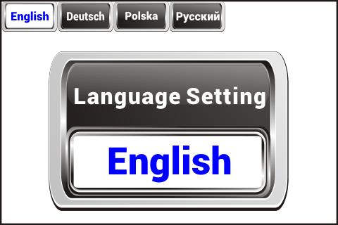 B. WYBÓR JĘZYKA j.angielski j.niemiecki j.polski j.
