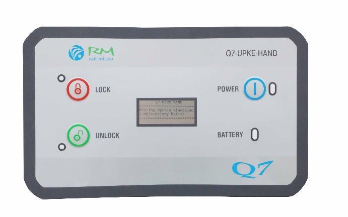 Q7-UPKE-HAND Programator Eurobalis w wykonaniu podręcznym Innowacyjna funkcjonalność dezaktywacji balisy z poziomu programatora Programowanie z wykorzystaniem szczeliny powietrznej (air-gap) Bez