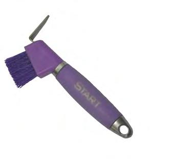 30180002 Kopystka ze szczotką i skrobaczką.  Hoofpick with scraper.