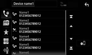 Sterowanie Bluetooth Korzystanie z zestawu głośnomówiącego Podłączenie do urządzenia telefonu Bluetooth pozwala na korzystanie z funkcji telefonu.