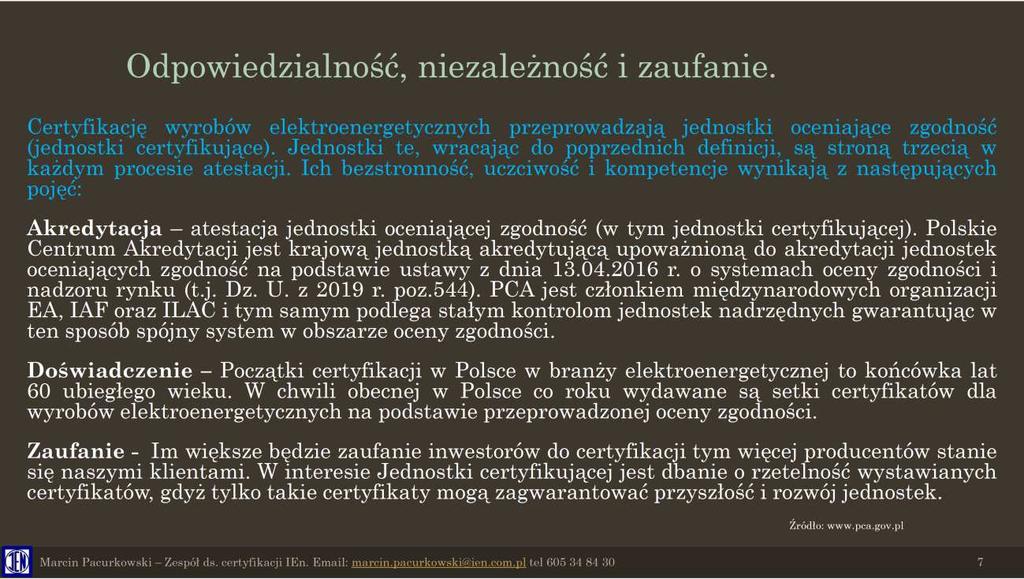 82 CERTYFIKACJA W