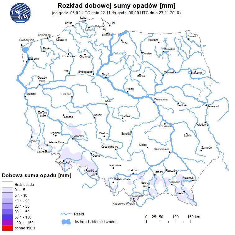 do 10:00 24.11.2018 marznące opady, drogi śliskie.