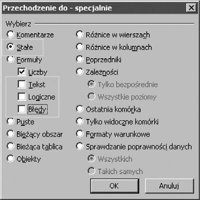 Wciśnij klawisz funkcyjny [F5]. Rysunek 1.9. Zestawienie okresowe 3. W oknie dialogowym, które się pojawi, wybierz przycisk Specjalnie. 4.
