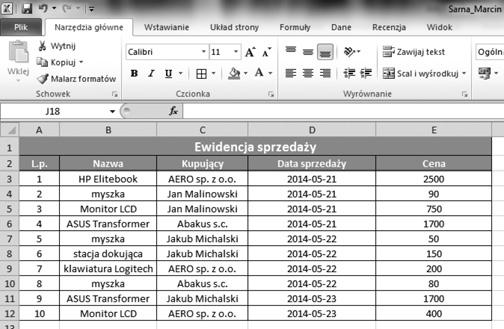 50 praktycznych formuł na każdą okazję Formuła 10. Zliczanie warunków, czyli Excel analizuje dla nas dane Prosta tabela, w której podliczasz obroty firmy w danym miesiącu, nie zawsze wystarczy.