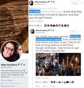 Mike Stuchbery przyznaje się do związków z Antifą i stosowania przez nią przemocy Gdyby groźby przemocy ze strony skrajnej lewicy miały być najgorszą rzeczą, jaka spotyka Robinsona po ujawnieniu
