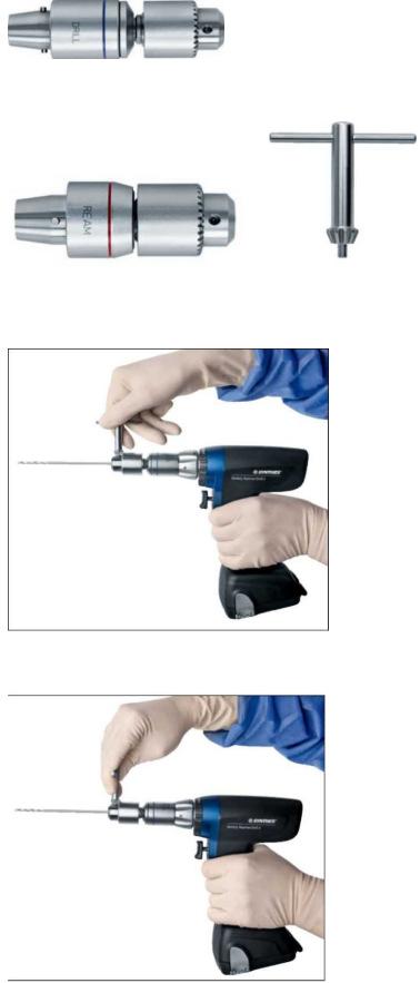 Instrukcja obsługi NASADKI do wiertarki/rozwiertaka BATTERY REAMER/DRILL II Uchwyt wiertarski z kluczem, prędkość wiercenia (530.730) Uchwyt wiertarski z kluczem, prędkość rozwiercania (530.