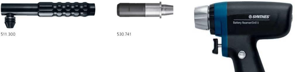 Instrukcja obsługi NASADKI do wiertarki/rozwiertaka BATTERY REAMER/DRILL II Nasadka przezierna dla RTG (511.300) i adapter do nasadki przeziernej dla RTG (530.741) Maksymalna prędkość: ok. 1100 obr.
