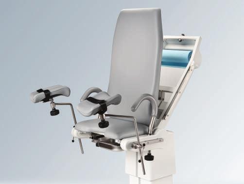 Przy pozycji fotelowej możliwe jest uzyskanie bardzo niskiego położenia przedniej krawędzi siedziska, co znacznie ułatwi pacjentce wsiadania na fotel.