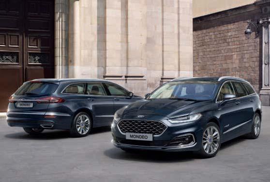 FORD MONDEO Wersje Vignale Hybrid Główne elementy zewnętrzne pojazdu Wyjątkowa stylistyka nadwozia Ford Vignale z chromowanymi i satynowymi detalami 18"