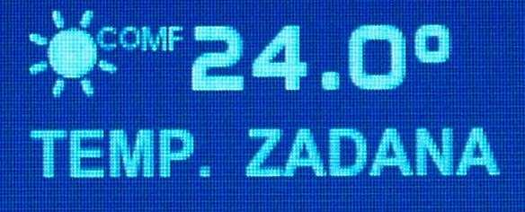 Temperatura zadana dzienna (komfortowa).