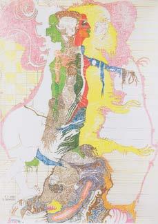 ołówek/papier, 31 x 22 cm (w świetle oprawy) sygnowany i da
