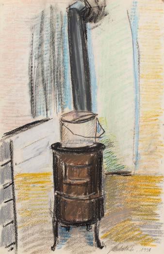 30 JAROSŁAW MODZELEWSKI (ur. 1955) "Koza (szkic do obrazu "Chłopiec palący w kozie")", 1998 r.