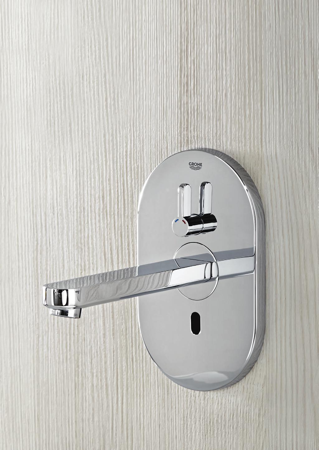 grohe.pl EUROSMART CE / EUROECO CE Seria Cosmopolitan E oferuje rozwiązania jednootworowe i produkty podtynkowe z mieszaczem, oraz na wodę wstępnie zmieszaną lub zimną.