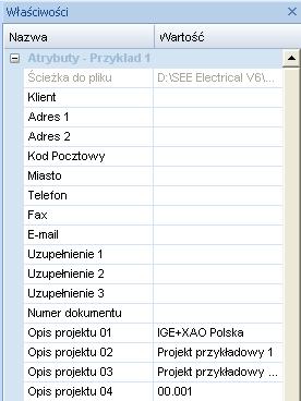 8.> Opis projektu 01 9.# Projekt przykładowy 10.> Data utworzenia projektu Wiersz Data utworzenia projektu wypełniony jest automatycznie.