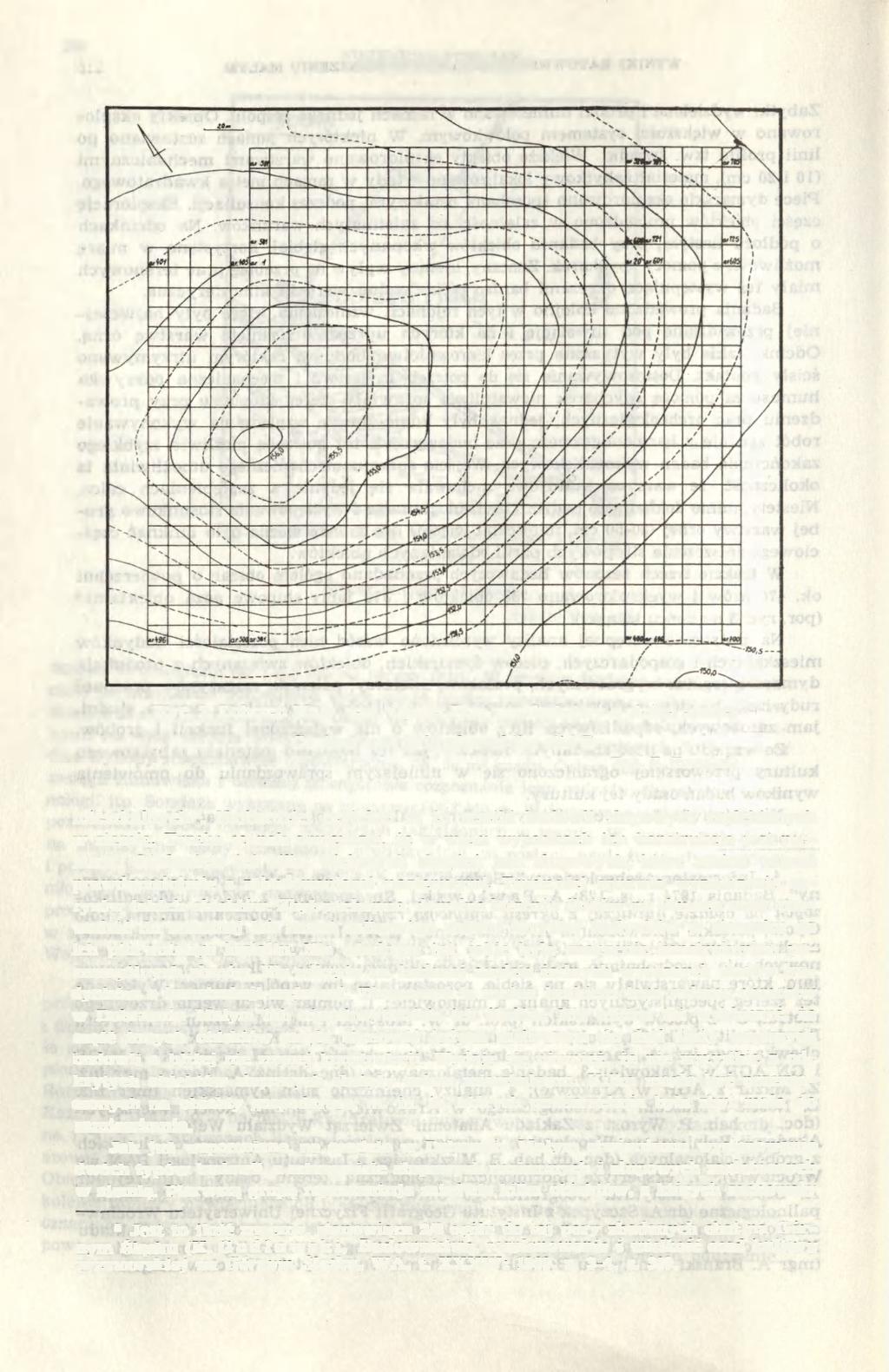 170 EUGENIUSZ TOMCZAK Ryc. 2. Dobrzeń Mały, woj. Opole. Plan warstwicowy z siatką arową Contour and grid plan of the site B Rys. E. Tomczak mieszkalnych 5.