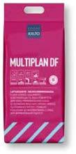 48 x 20 kg Kiilto Multiplan DF (3-50 mm) Wzmacniany włóknami podkład podłogowy do podłóg z ogrzewaniem elektrycznym i wodnym. Do korekcji i poziomowania. Redukcja pylenia.