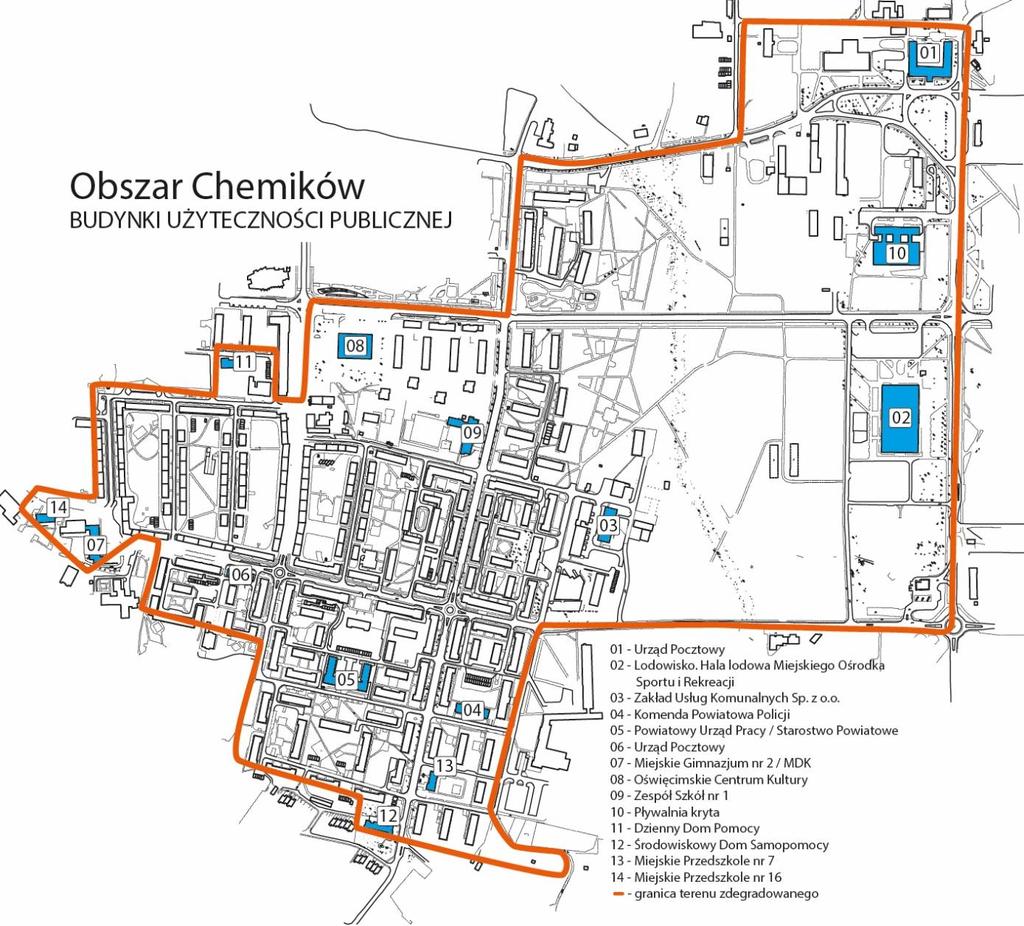 Szpital Powiatowy, Starostwo Powiatowe, Kościół pw. św.