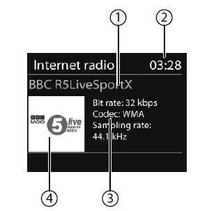13.2. Połączenie z internetową stacją radiową / podcastem Po wybraniu stacji / podcastu, jak opisano powyżej, radio łączy się z serwerem radia internetowego.