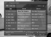 Funkcje przycisków w trybie OBECNY/NASTĘPNY przewodnika po programach Przyciski pilota CZERWONY ŻÓŁTY NIEBIESKI F lub G D lub E / TV/RADIO Funkcja Zmiana trybu EPG Wejście w tryb ustawiania