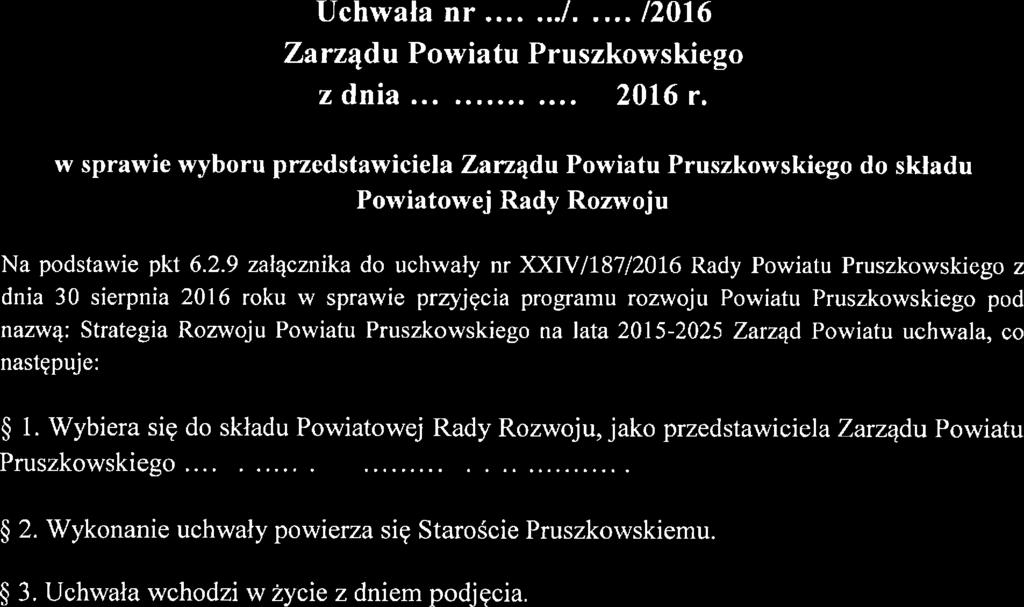9 załącznika do uchwały nr XXIV/187/2016 Rady Powiatu