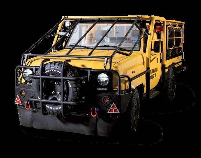 wozy transportowe Samojezdne wozy transportowe Samojezdne wozy transportowe produkcji KGHM ZANAM odpowiadają pod ziemią za transport pracowników dołowych oraz wybranych materiałów.