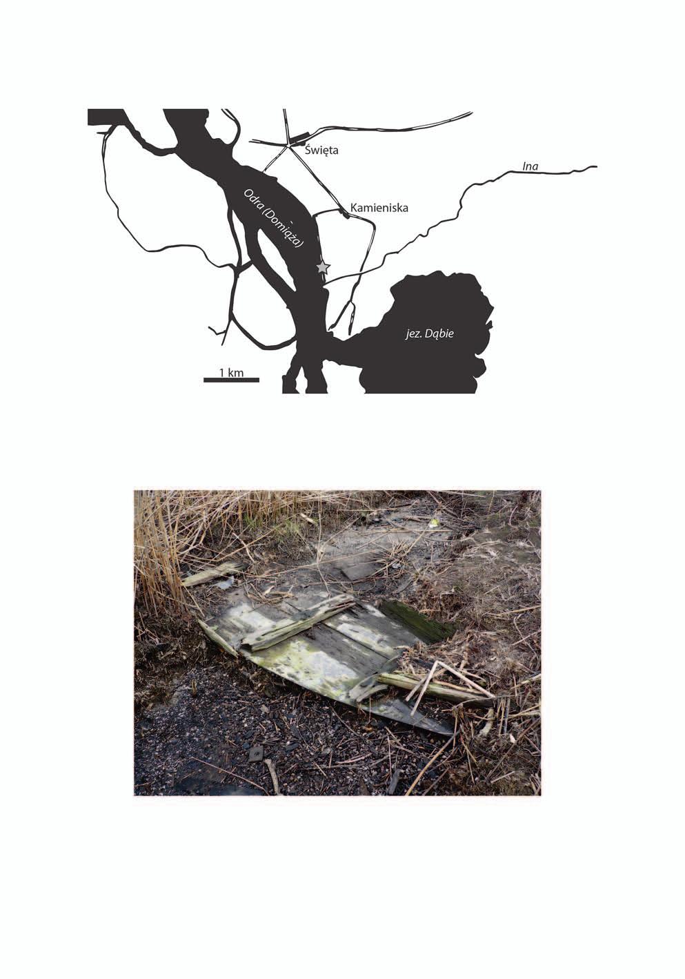 Ryc. 1. Miejsce spoczywania wraku. Rys. W. Filipowiak Fig. 1. Location of wreck find. Drawn by W. Filipowiak Ryc. 2.