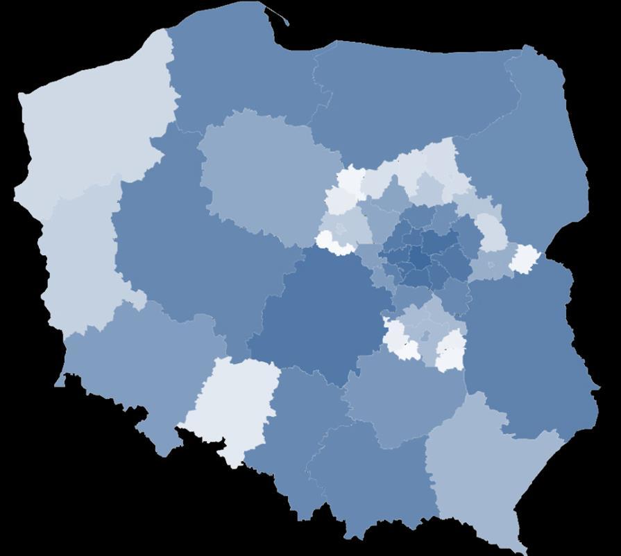 przemieszczającej się pomiędzy Warszawą (jako obszarem nocowania) a 16 województwami w środę 23.05.2018 r.