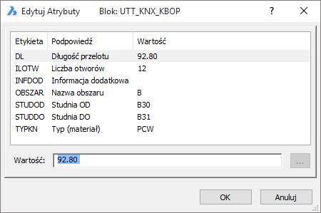 Jeżeli opis został wstawiony za pomocą polecenia Dodaj opis, lub dołączony za pomocą polecenia Dołącz opis
