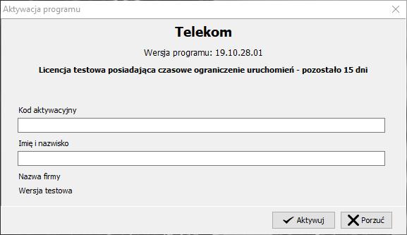 Program ten jest wyświetlany także przy każdym uruchomieniu aplikacji w wersji testowej czy demonstracyjnej.