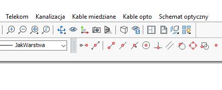 4 RYSOWANIE 4.1 PRZEWODNIK PO APLIKACJI Aplikacja Telekom instaluje się jako nakładka na standardowe menu środowiska CAD.