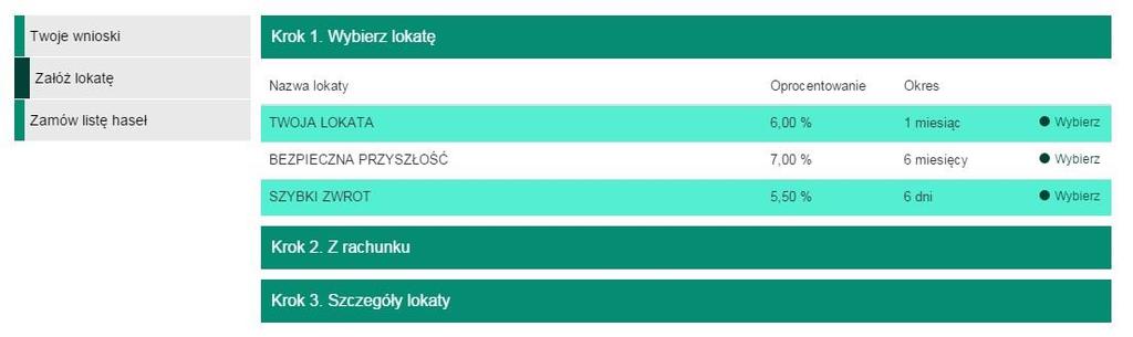 W razie potrzeby, aby dostać się do widoku aktualnych wniosków, należy z bocznego menu, wcisnąć Twoje wnioski (rys. 12.1). Rysunek 12.1: Twoje wnioski 12.