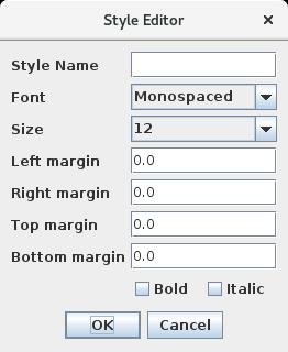 Menu zawiera trzy pozycje menu - Ustaw styl - Zmień styl - Stwórz styl gdzie pierwsze dwa to dwa puste podmenu, a dolne to funkcja używana do tworzenia stylu akapitu.