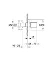 35 500 000 Rapido T uniwersalny podtynkowy element termostatyczny wanna / prysznic / termostat centralny zabudowa w ścianie 70mm - 95mm urządzenie wstępnie zmontowane głowica termostatyczna z