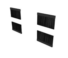 ) 19" Zestaw paneli z blachy stalowej zaślepiających przepływ powietrza (1 U, 2 U, 4 U, 8 U) czarny (1 szt.