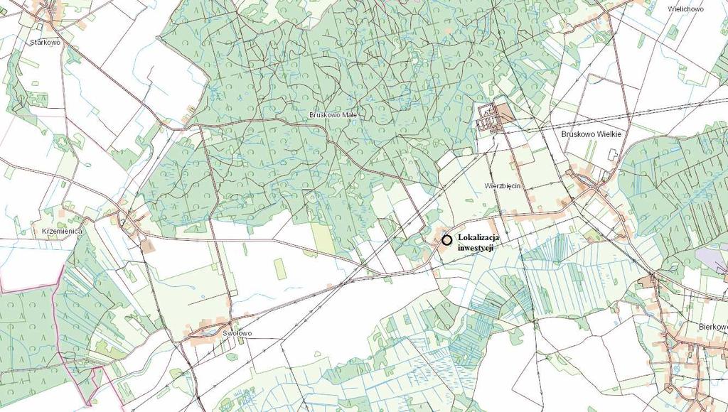 _ 1.4. Lokalizacja inwestycji Inwestycja zlokalizowana jest w Pólnocno-zachodniej części gminy Słupsk w obrębie geodezyjnym Bruskowo Małe.