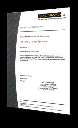 Działalność fabryki podlega systemowi certyfikacji jakości zarządzania UNI EN ISO 9001: 2008 oraz ISO 14001.