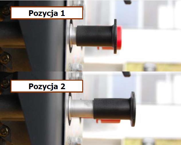 Fot. 6 Pozycje położenia włącznika czarnego Manewrowanie pojazdem wolno stojącym jest możliwe wyłącznie w sytuacji, gdy zarówno włącznik czarny jak i czerwony znajdują się w pozycji 1 (wciśnięte).