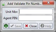 Krok 3 W oknie Add Validate Pin Number w polu Unit Nbr należy wprowadzić numer