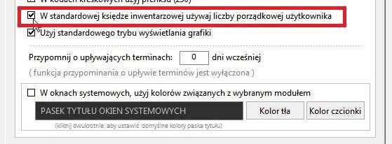 Jak wypełnić pole zawierające Liczbę porządkową dla nowo zapisywanego składnika inwentarza?