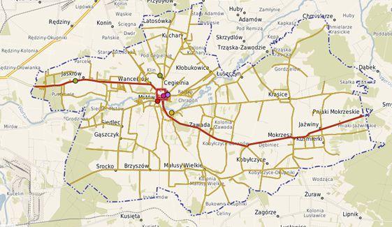 RYSUNEK 4. GMINA MSTÓW Źródło: http://mstow.e-mapa.net/ Według danych Głównego Urzędu Geodezji i Kartografii, Gmina Mstów charakteryzuje się przewagą użytków rolnych tj.