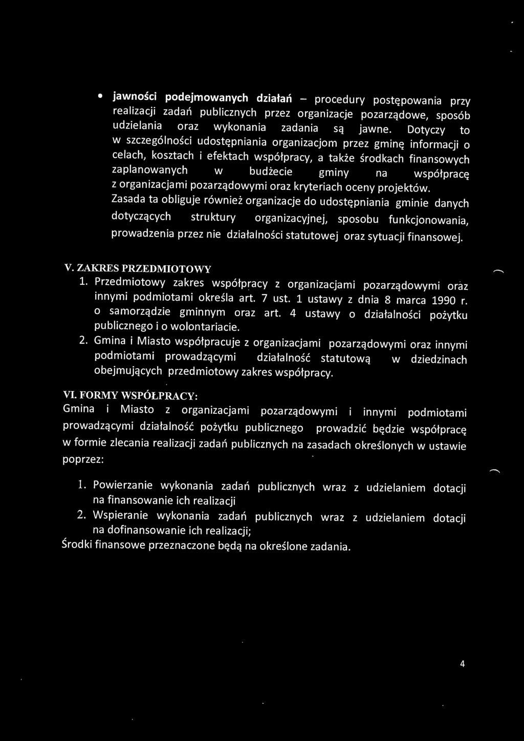 organizacjami pozarządowymi oraz kryteriach oceny projektów.