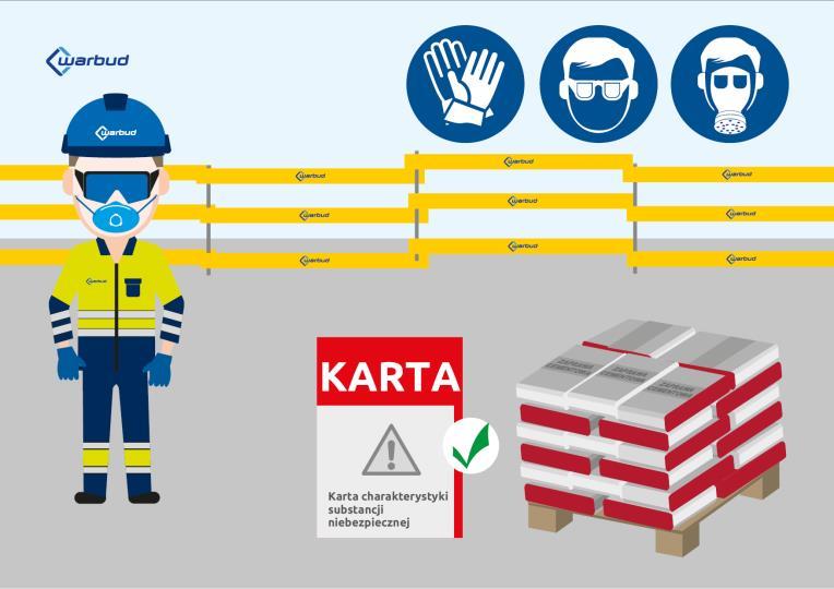 Zagrożenie Kontakt z chropowatymi powierzchniami, substancjami drążącymi Podstawowe + maseczka przeciwpyłowa S 9 Zapewnienie rękawic, okularów,