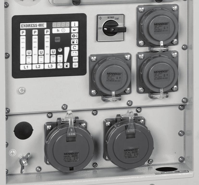 Eksploatacja Podłączanie odbiorników 4.6 Podłączanie odbiorników elektrycznych Poniżej opisano sposób podłączania odbiorników do agregatu prądotwórczego.