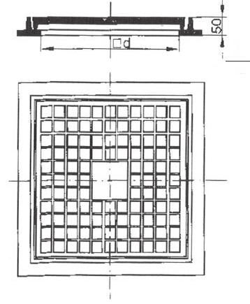 Włazy żeliwne Włazy kanałowe żeliwne okrągłe A 15 kn 1. Korpus 2. Pokrywa Masa 32 kg 800.050.050 OP 800 H 50 600.050.050 OP 600 H 50 500.050.050 OP 500 H 50 400.